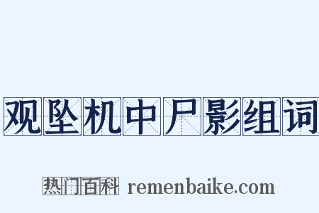 观坠机中尸影组词是什么意思的图片